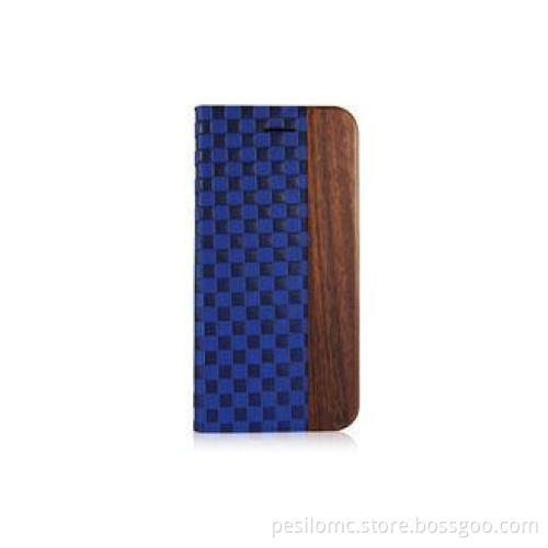 African Dois De Wood & Blue Faux Leather , Stylish Fabric I